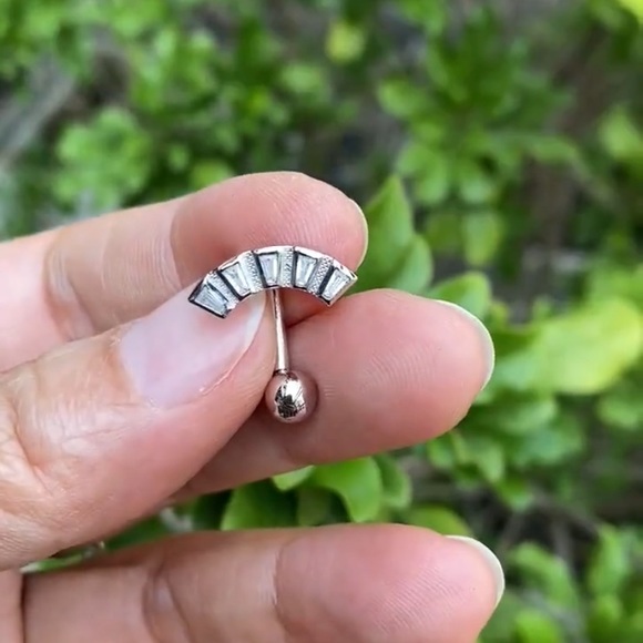 Rose Gold Tapper Fan Reverse Navel Ring - NWT - Picture 2 of 7